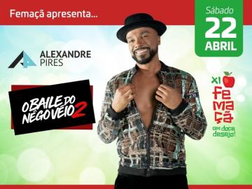 Show de Alexandre Pires ocorre no palco Gala, no Ginásio Leonir Farina, junto ao Parque de Exposições José Bin. Crédito: Divulgação