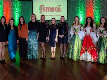 Rainhas e princesas de edições anteriores da festa participaram do lançamento da XI Femaçã, no dia 28 de maio	  Da esquerda p/ direita: Valquíria Reali Dal Pai  (princesa da 5ª Festa 1990), Solange Azevedo (rainha da 1ª Festa Nacional 1976), Leila Ambrozini De Marco (princesa da 4ª Festa 1986), Luciana Waldemarca Battirolla (princesa da 6ª Festa 1994), Vanessa Zanchetta Brugnarotto (princesa da 7ª Festa 2008), Jéssica Tedesco (Princesa da 8ª Festa 2011), Vanessa Calioni (rainha da 9ª Festa 2015)
